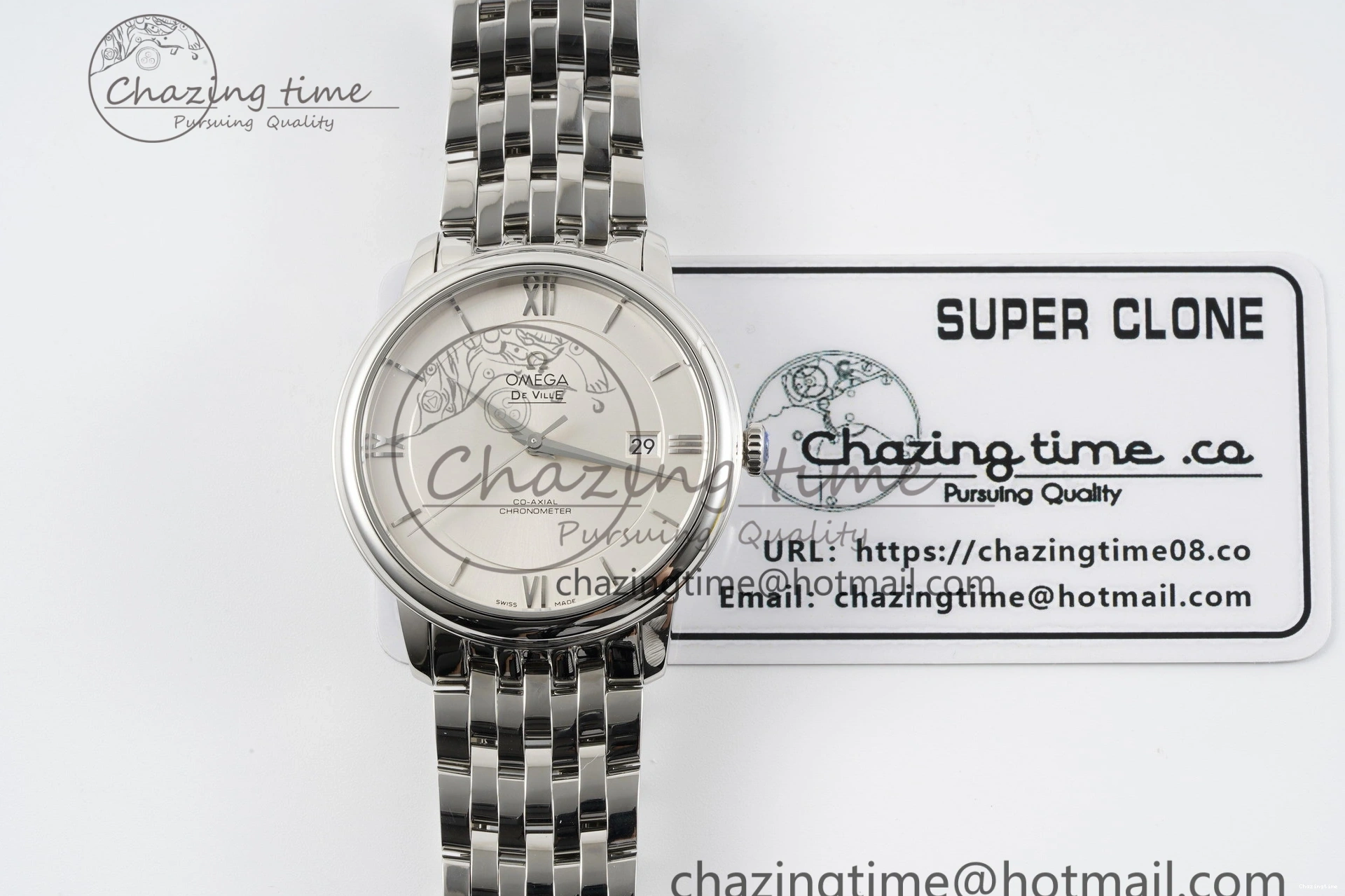 0319 De Ville SS TWF 1:1 Best Edition Silver Dial on SS Bracelet MIYOTA Practical 7836